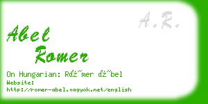 abel romer business card